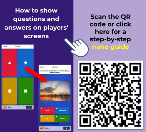 kahoot see questions on player screen