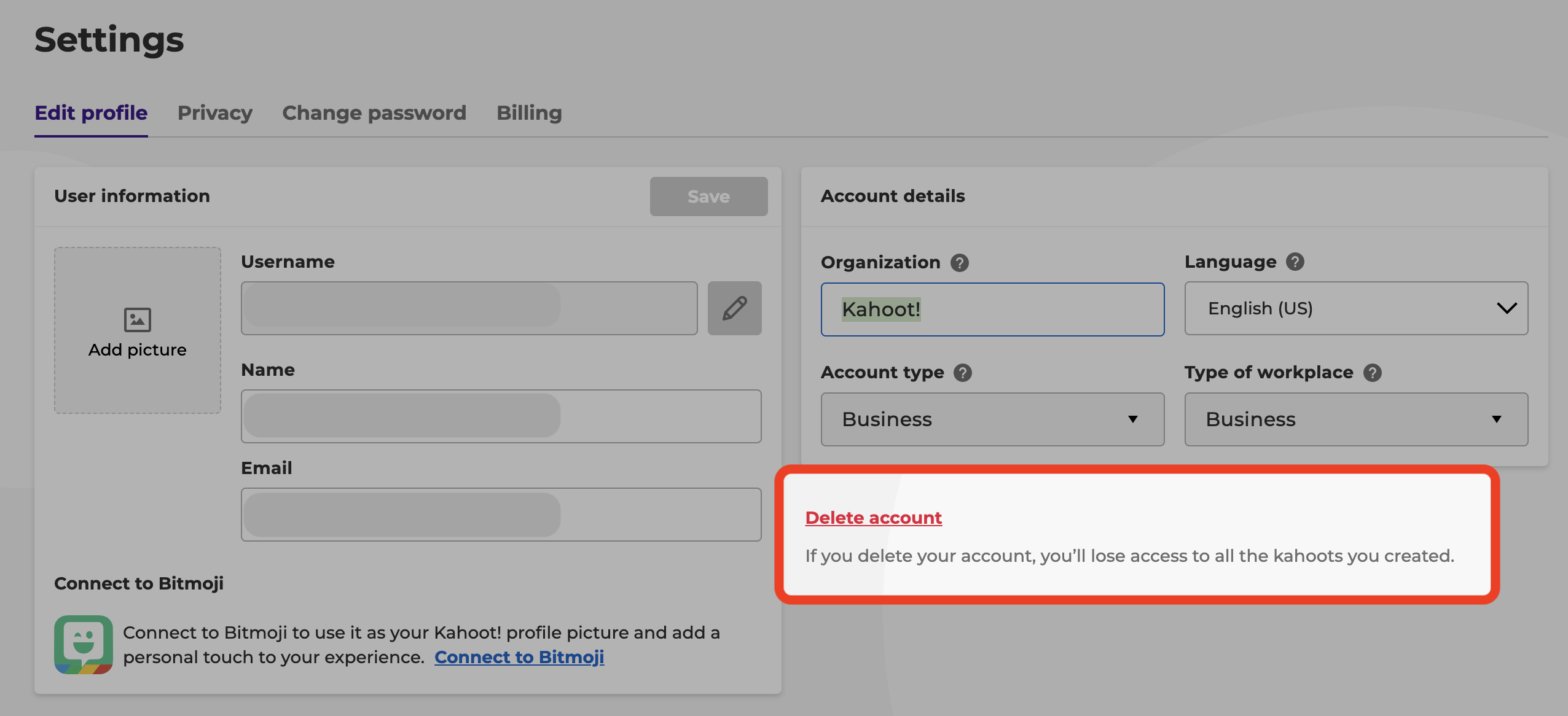 How to delete my account – Help Center