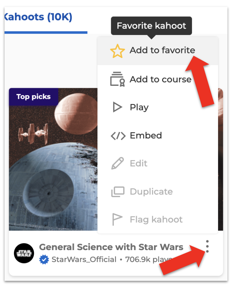 How to favorite a kahoot Kahoot! Help & Resource Center