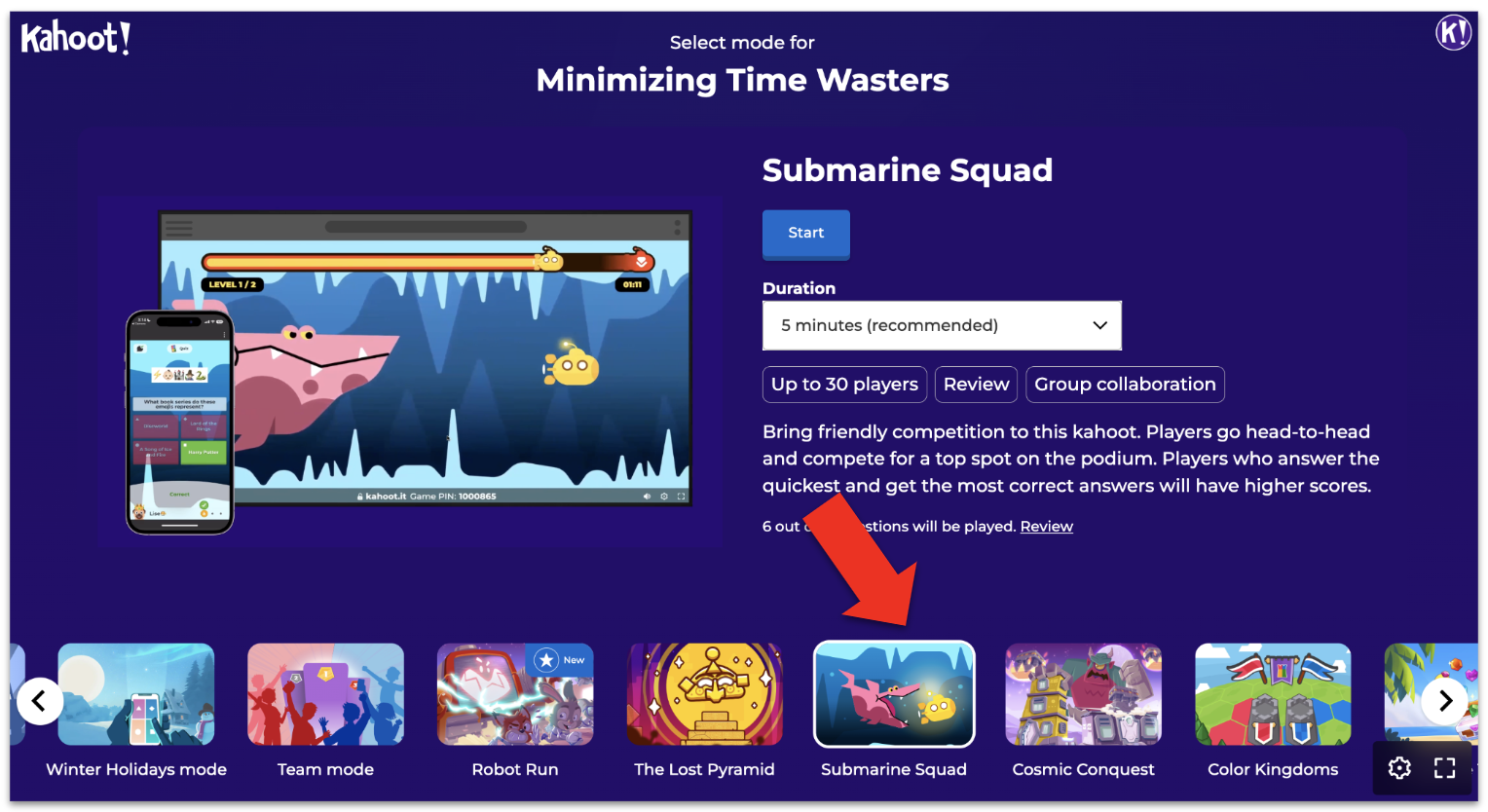 Submarine Squad Kahoot! game mode: How to play – Kahoot! Help ...