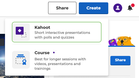 fazer um kahoot