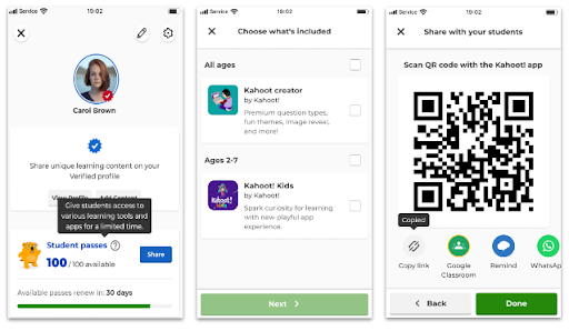 kahoot studentpass