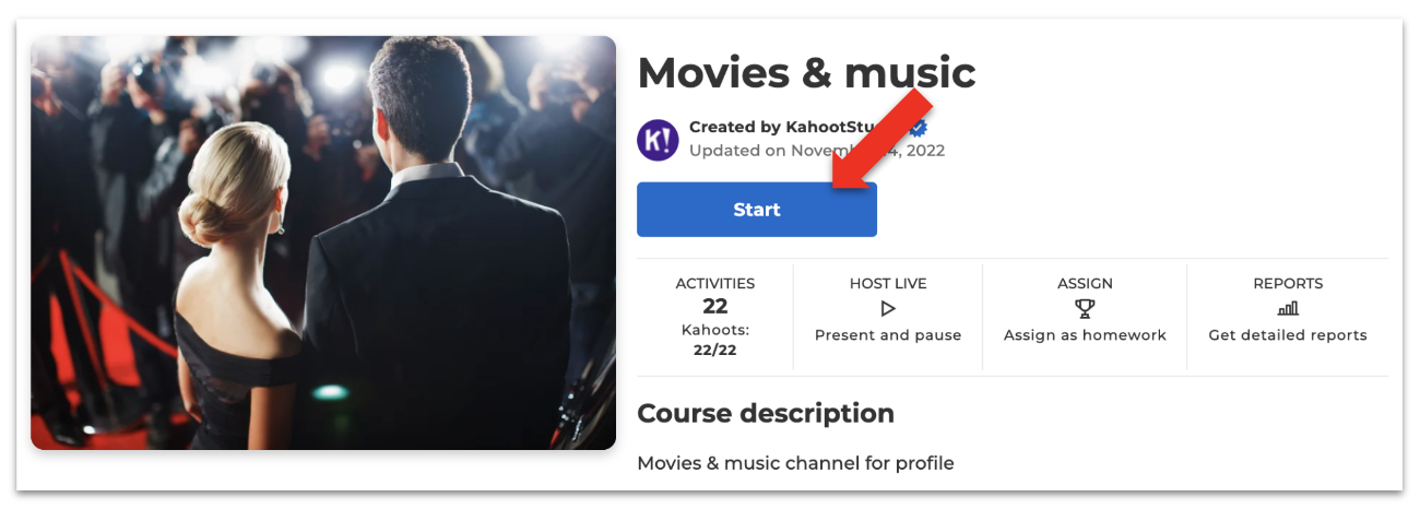 cursos on-line do kahoot