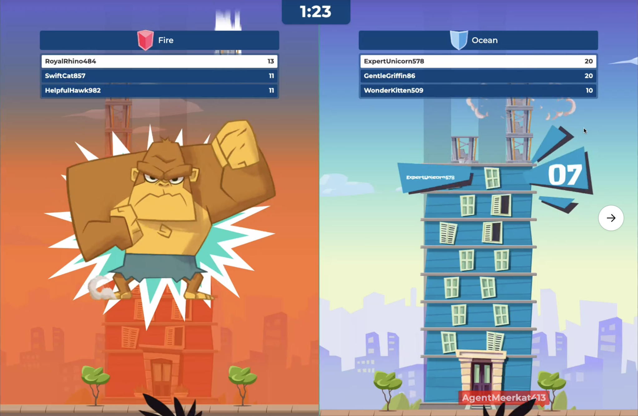 La torre più alta Kahoot! modalità di gioco
