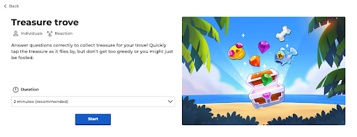 Kahoot del tesoro! modalità di gioco