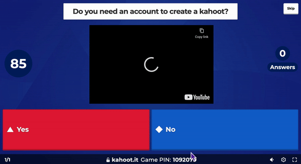 jak dodać wideo do kahoot