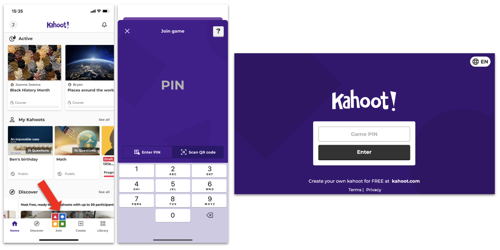 kahoot join code