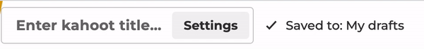 how to save a kahoot