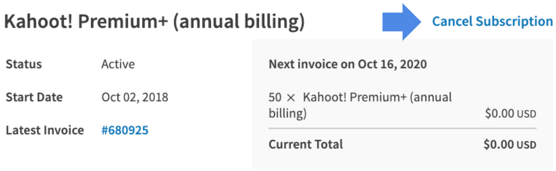 How to cancel a web subscription – Help and Support Center