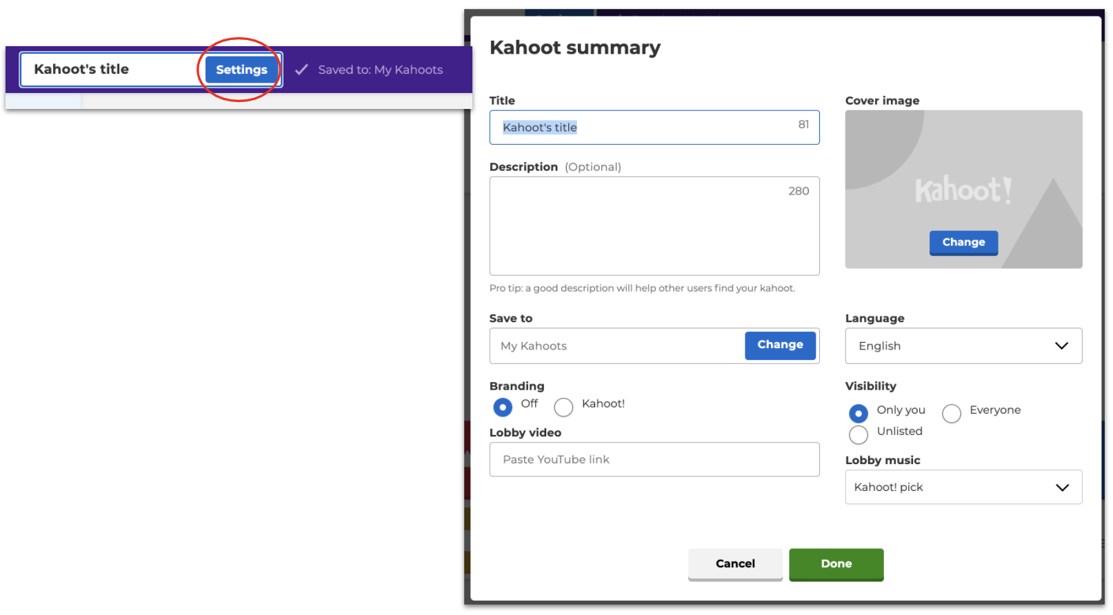 Kahoot summary - Help and Support Center