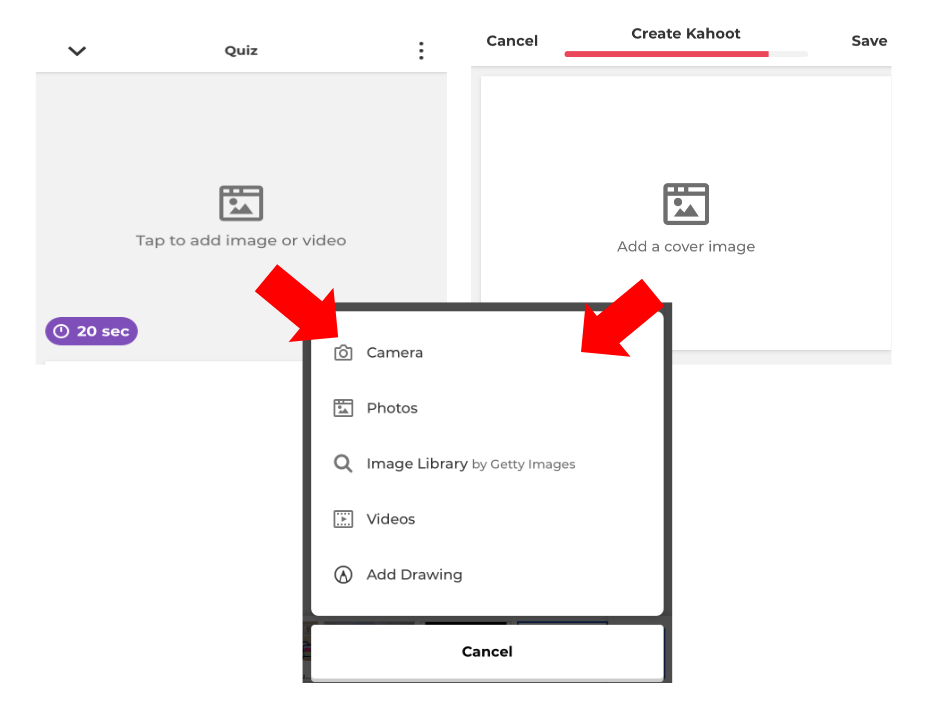 How to add or edit images and videos in mobile app – Kahoot! Help 