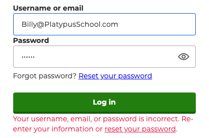 i can't login to my account, i put the one-time code and it says