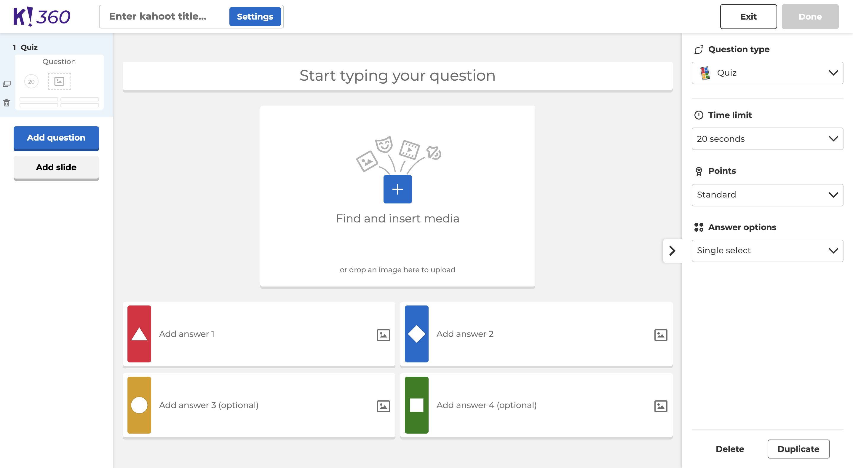 How To Create A Kahoot And Questions Help And Support Center